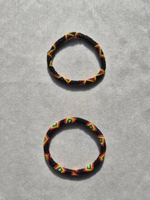 AfroRoots Radiance Handmade African Seed Bead Bracelet